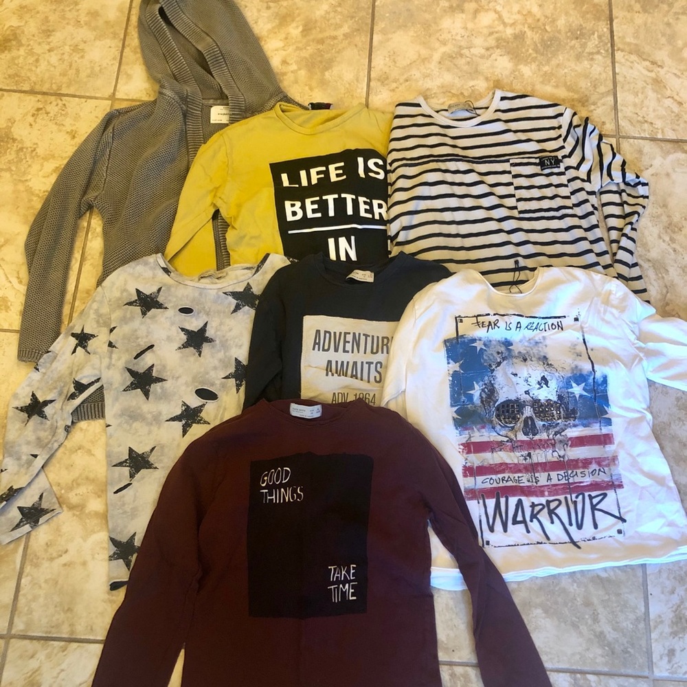 7 piece Zara lot of Shirts - Boys size 8 and 9